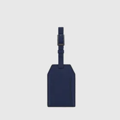 Address Tag in pelle con logo PQD inciso