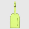 Address Tag in pelle con logo PQD inciso