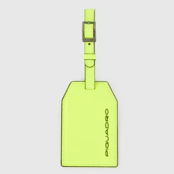 Address Tag in pelle con logo PQD inciso
