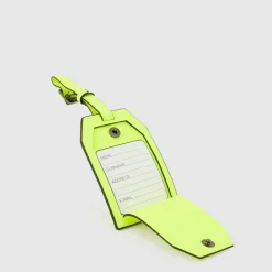 Address Tag in pelle con logo PQD inciso