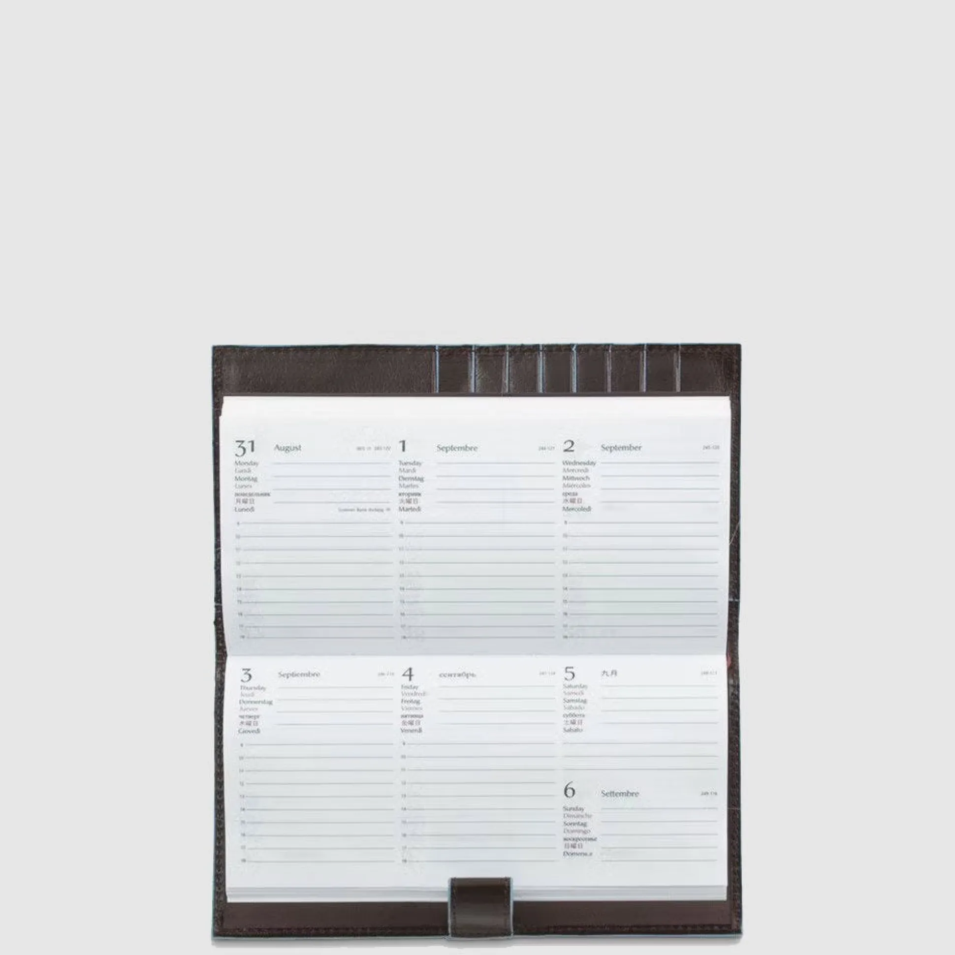 Agenda de poche fine en cuir