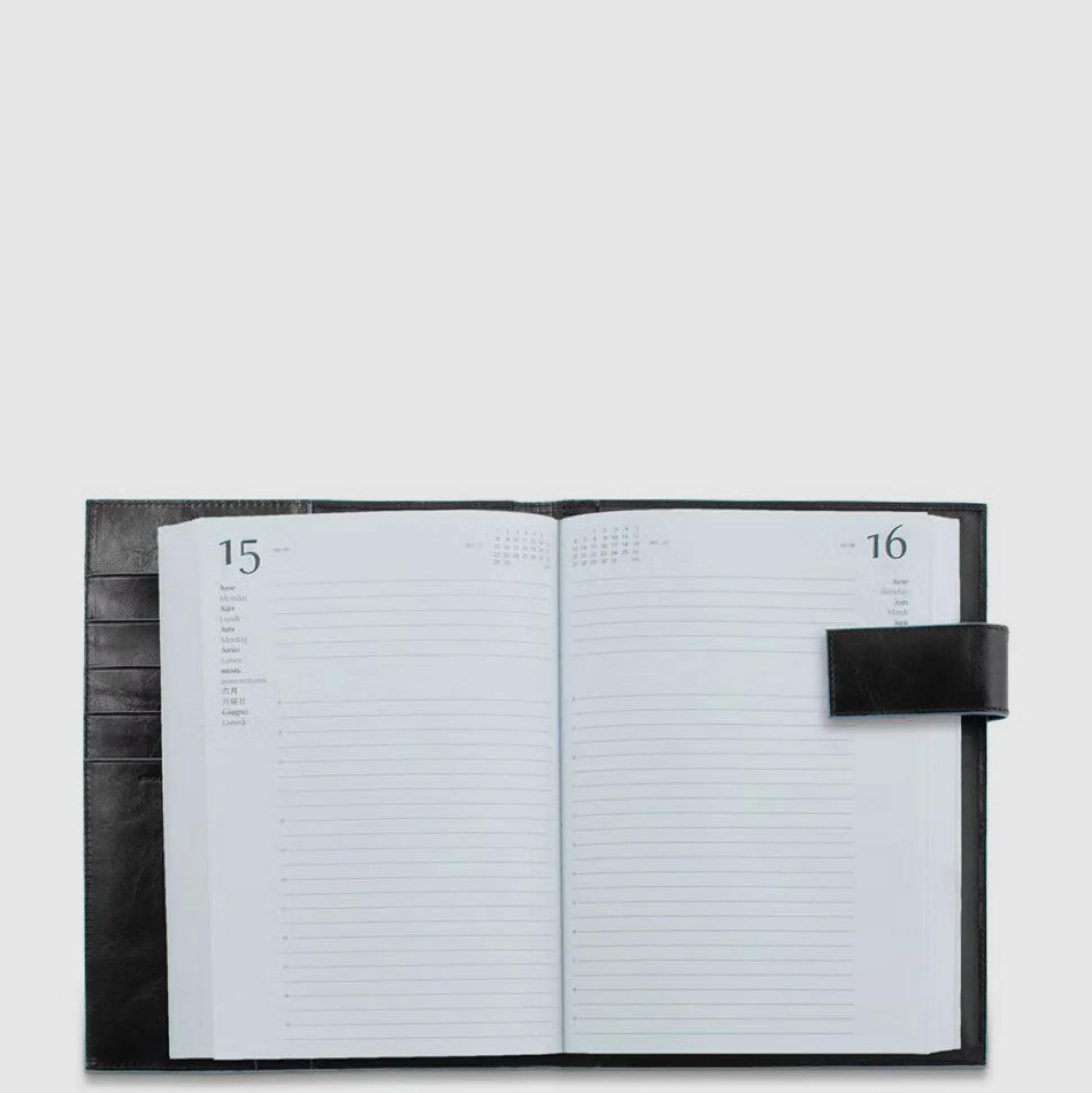 Agenda quotidienne en cuir