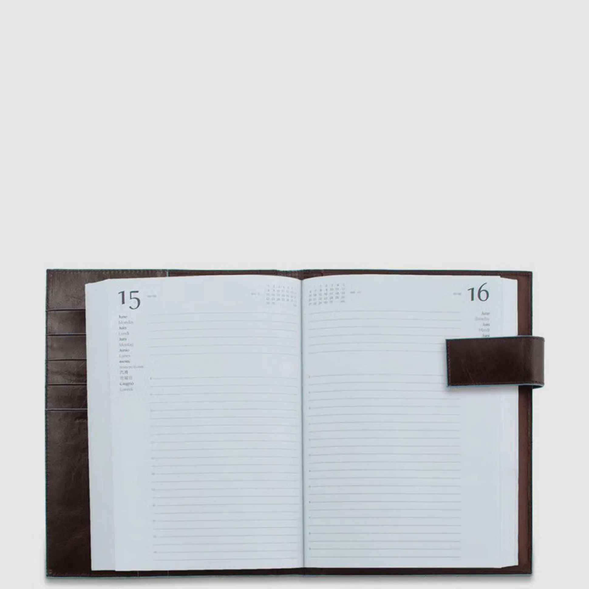 Agenda quotidienne en cuir