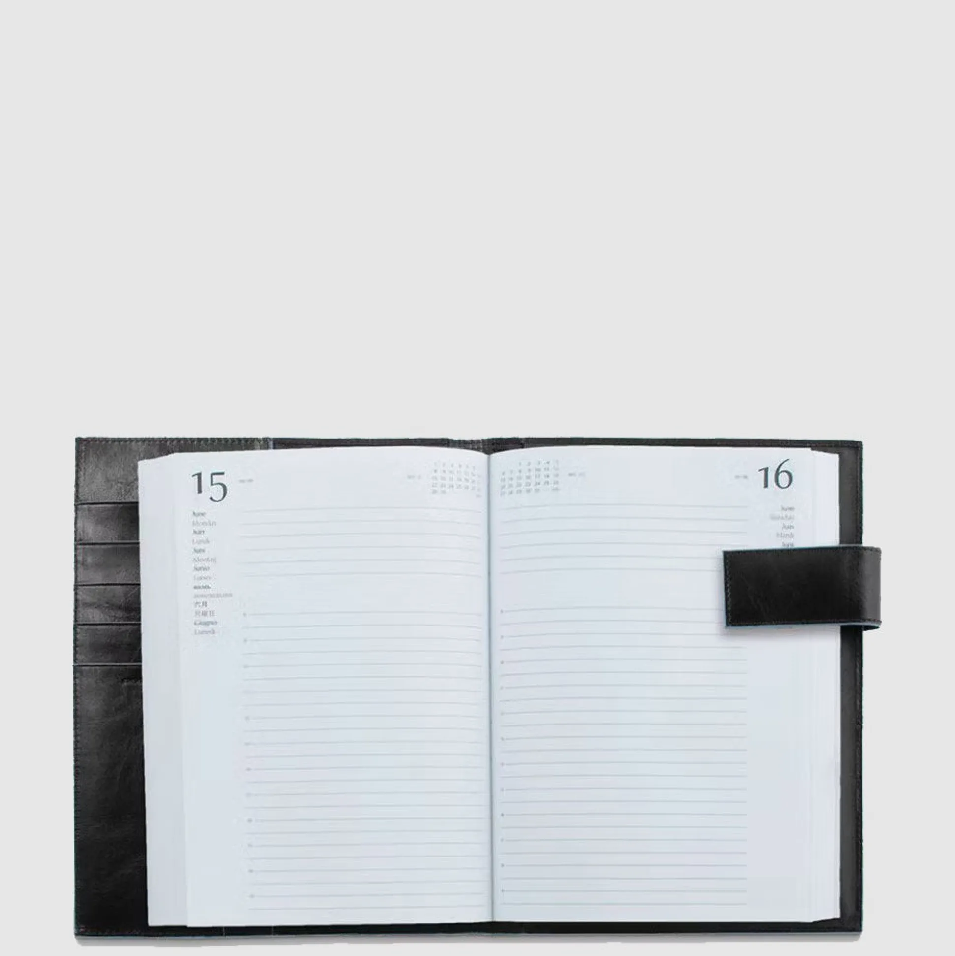Agenda quotidienne en cuir