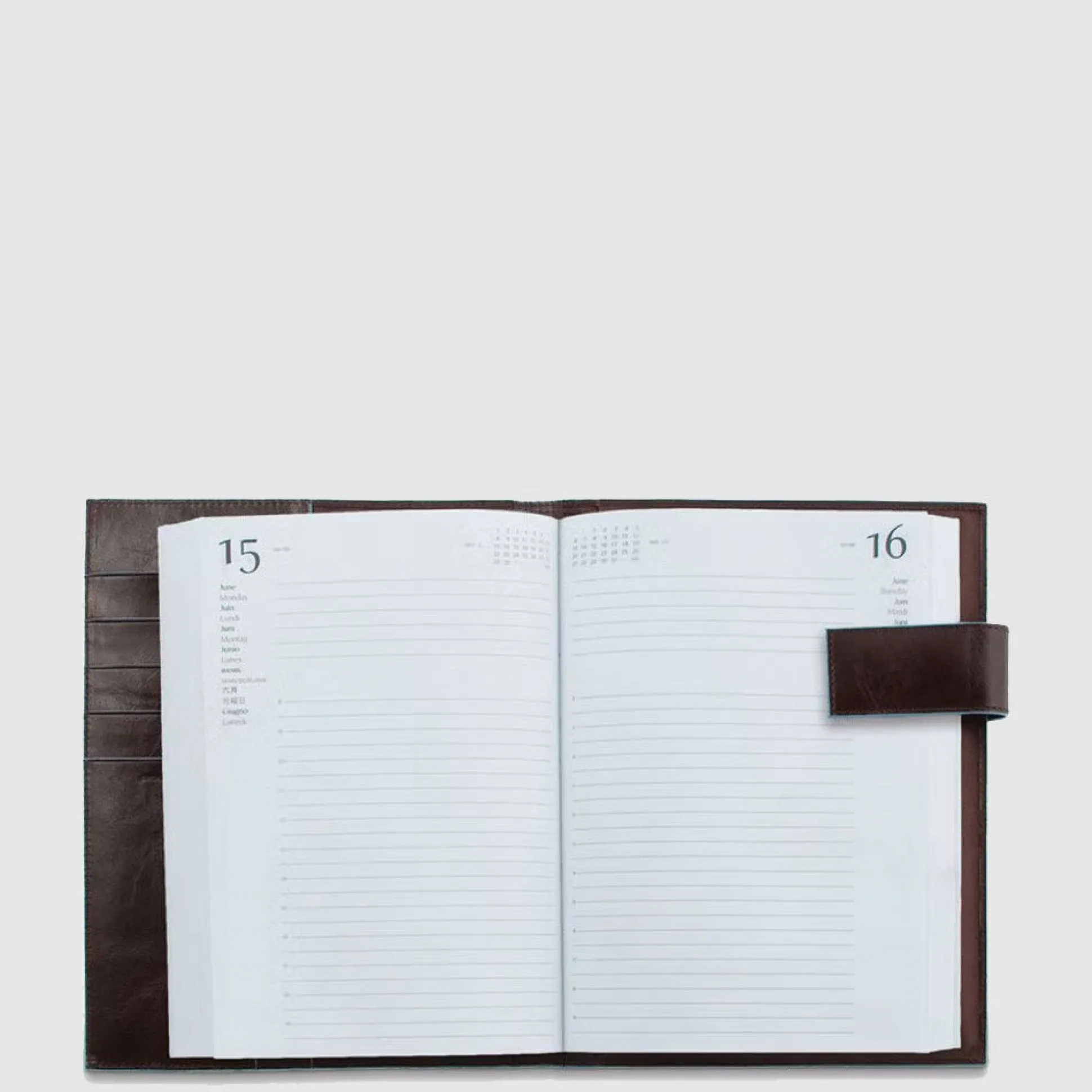 Agenda quotidienne en cuir
