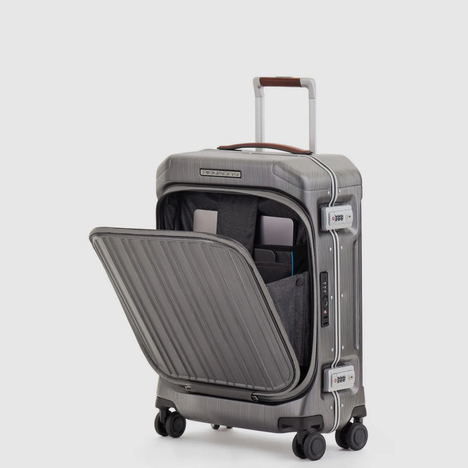 Cabin size, hardside computer spinner 15,6" | Shop Piquadro