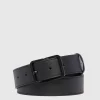 Ceinture homme en cuir avec boucle-ardillon