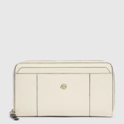 Grand portefeuille femme zippé avec 4 soufflets