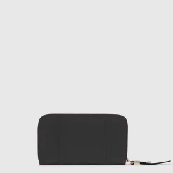 Grand portefeuille femme zippé avec 4 soufflets