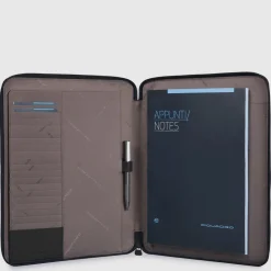 Organiseur au format A4, mince, zippé, avec boucle
