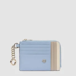 Porte-cartes de crédit femme avec porte-clés