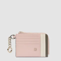 Porte-cartes de crédit femme avec porte-clés