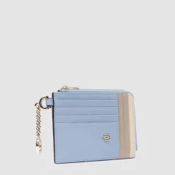 Porte-cartes de crédit femme avec porte-clés