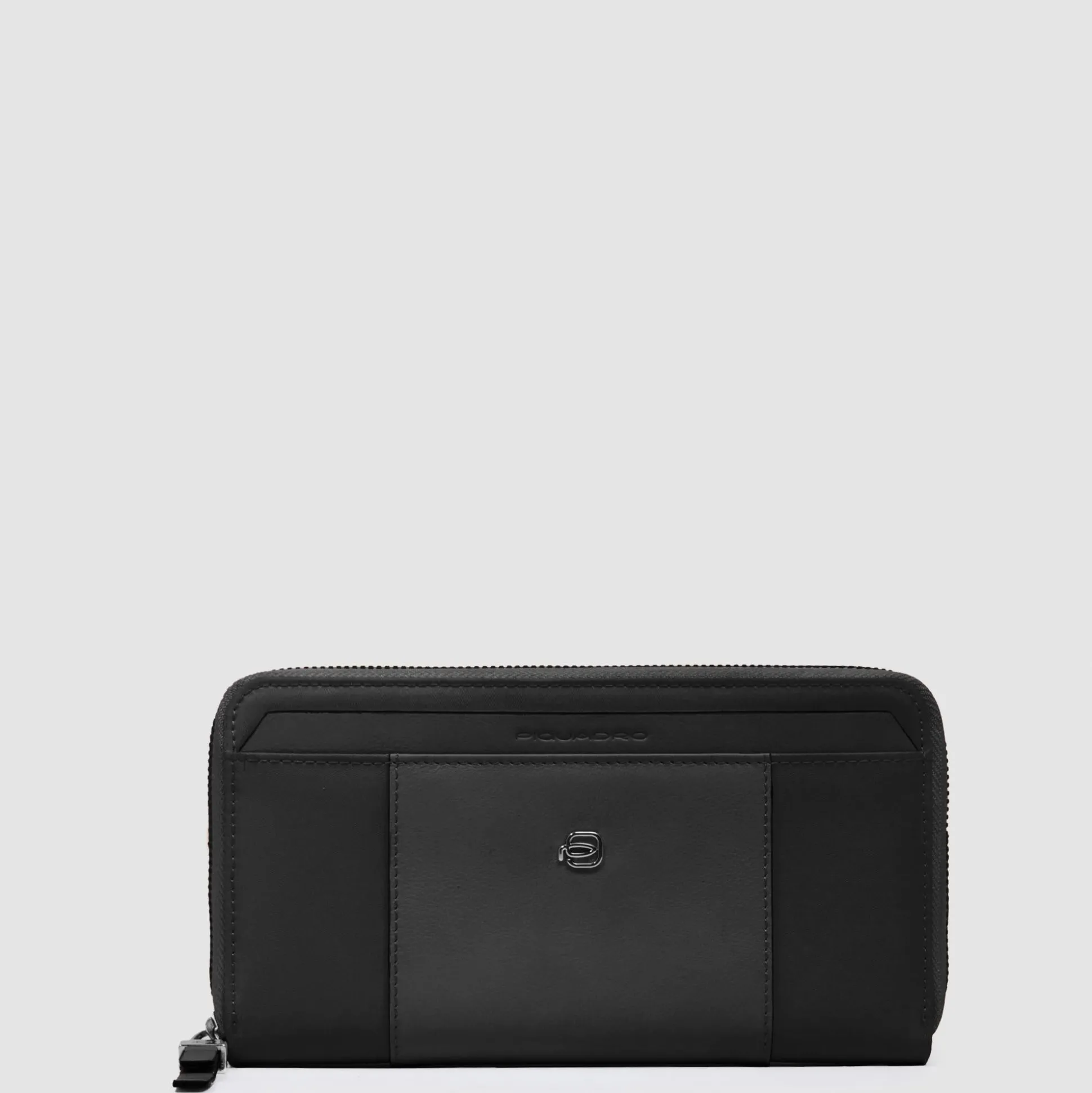 Portefeuille femme zippé à quatre soufflets