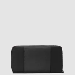 Portefeuille femme zippé à quatre soufflets