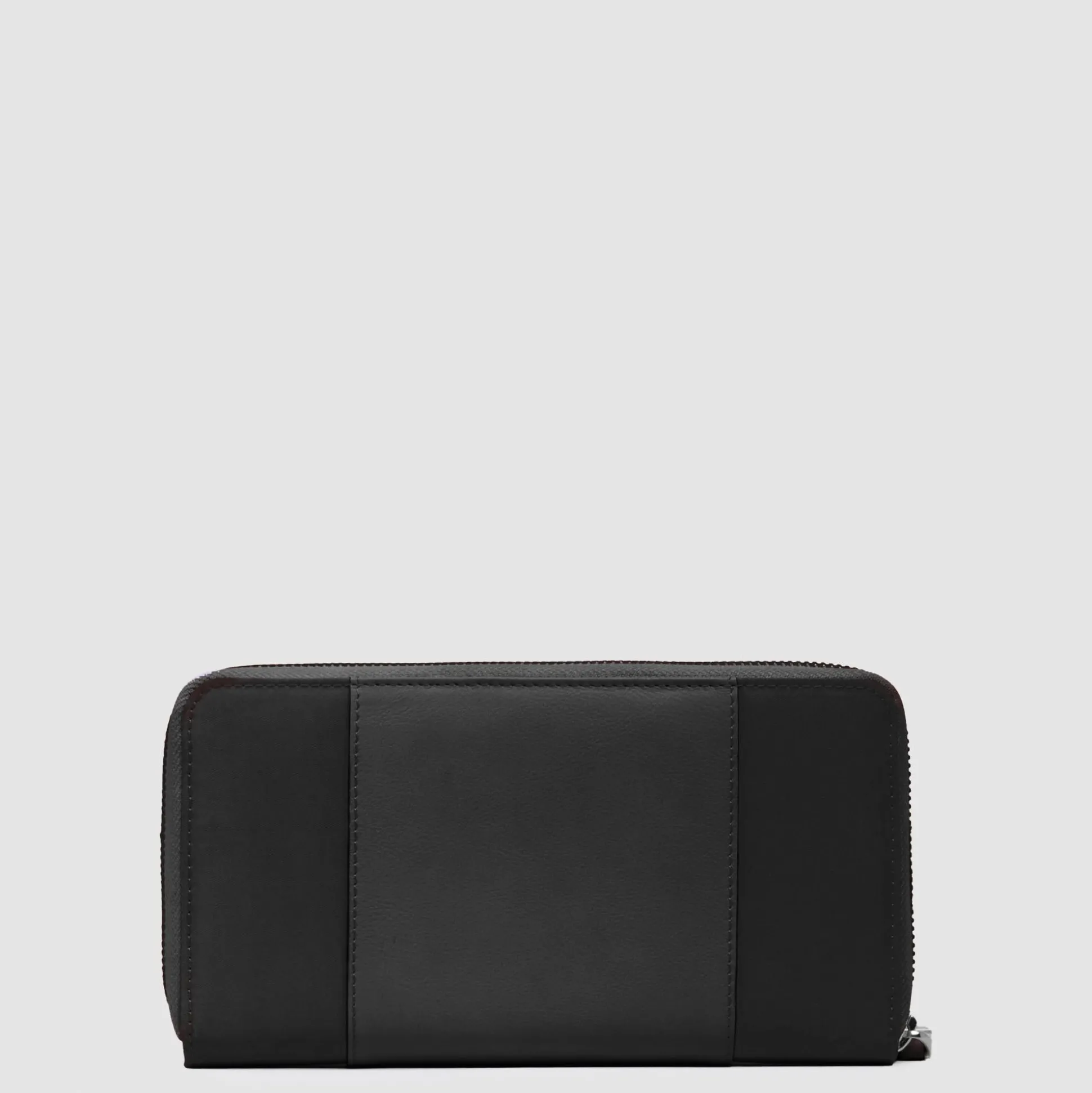 Portefeuille femme zippé à quatre soufflets