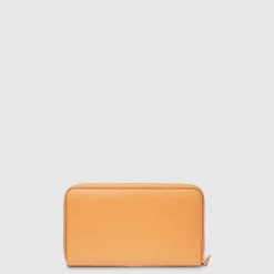 Portefeuille femme zippé à quatre soufflets