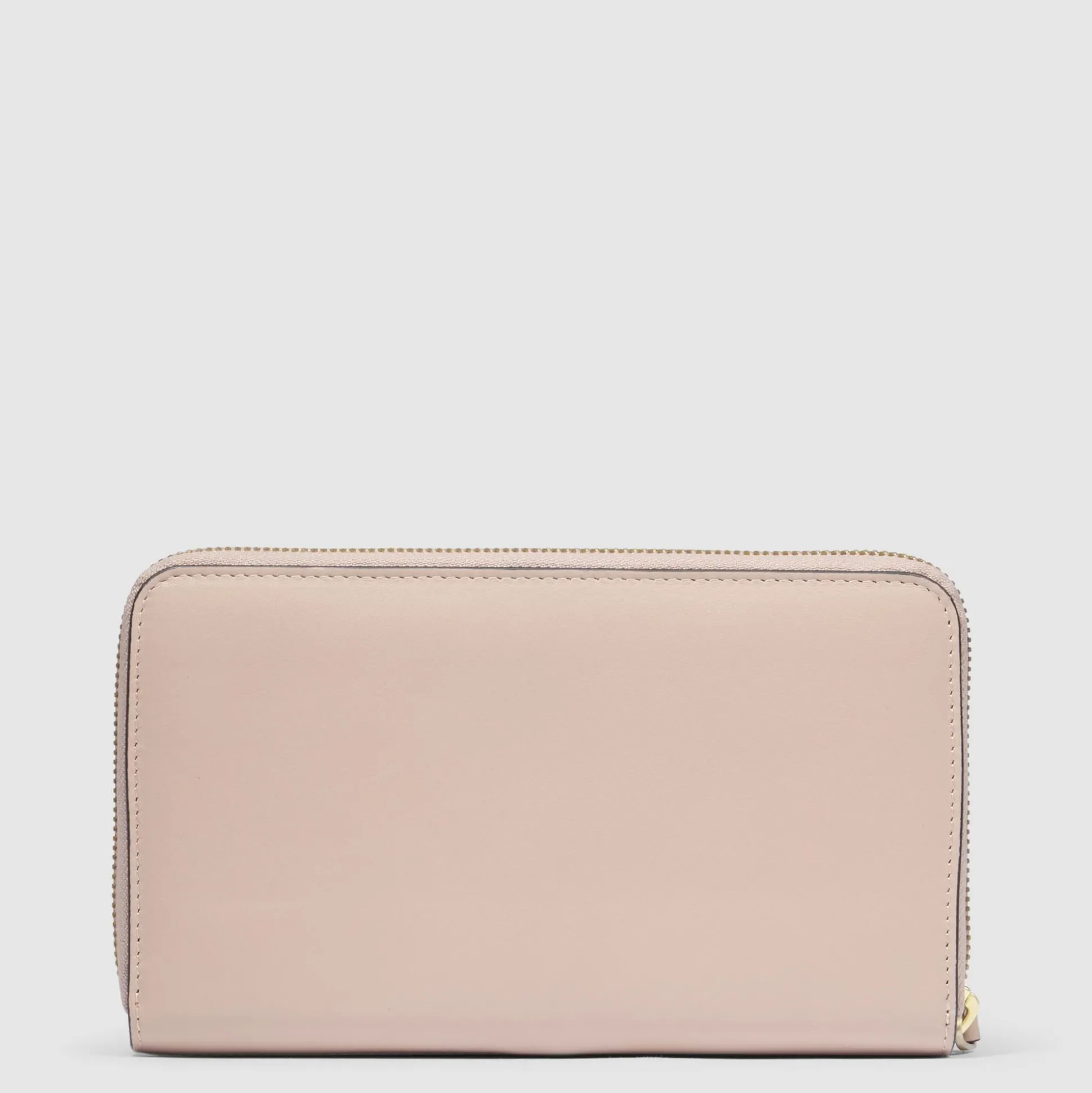 Portefeuille femme zippé à quatre soufflets