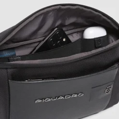 Sac banane en tissu recyclé et cuir